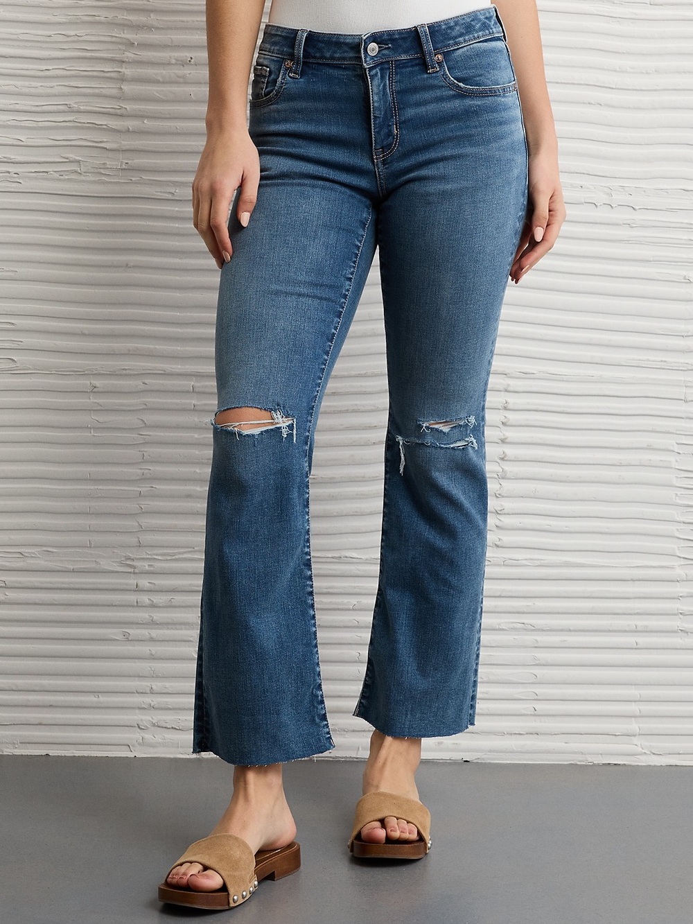 American Eagle AE High-Waisted Kick Bootcut Crop Jean 6